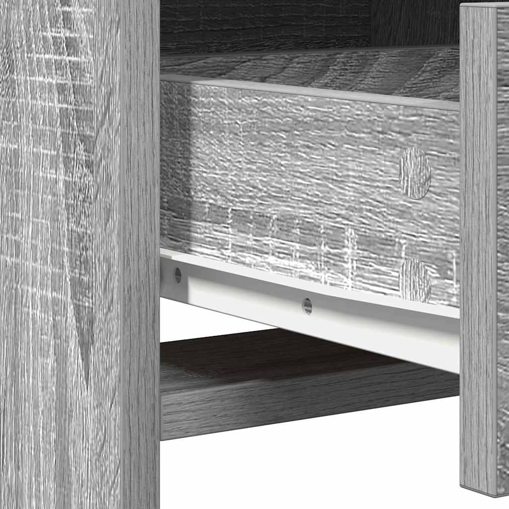 Tavolo Da Trucco Con Cassetto Grigio Chiaro 78.5 X 41 X 135 Cm