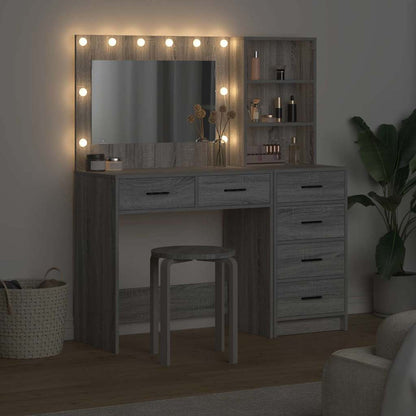 Tavolo Da Trucco Con Cassetto Grigio Chiaro 78.5 X 41 X 135 Cm