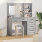 Tavolo Da Trucco Con Cassetto Grigio Chiaro 78.5 X 41 X 135 Cm