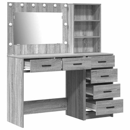 Tavolo Da Trucco Con Cassetto Grigio Chiaro 78.5 X 41 X 135 Cm