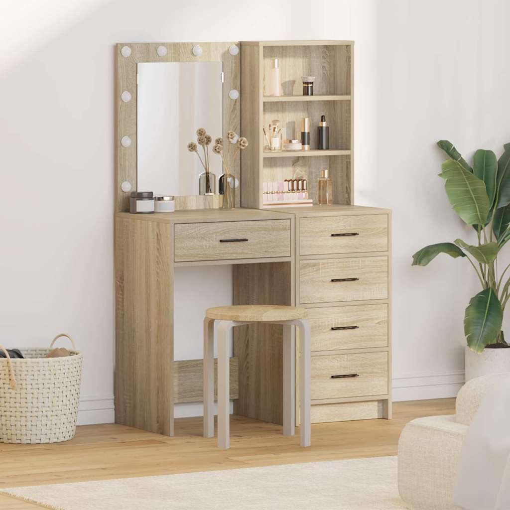 Tavolo Da Trucco Con Cassetto 2 Pcs Marrone 50 X 41 X 135 Cm