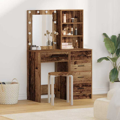 Tavolo Da Trucco Con Cassetto 2 Pcs Marrone 50 X 41 X 135 Cm