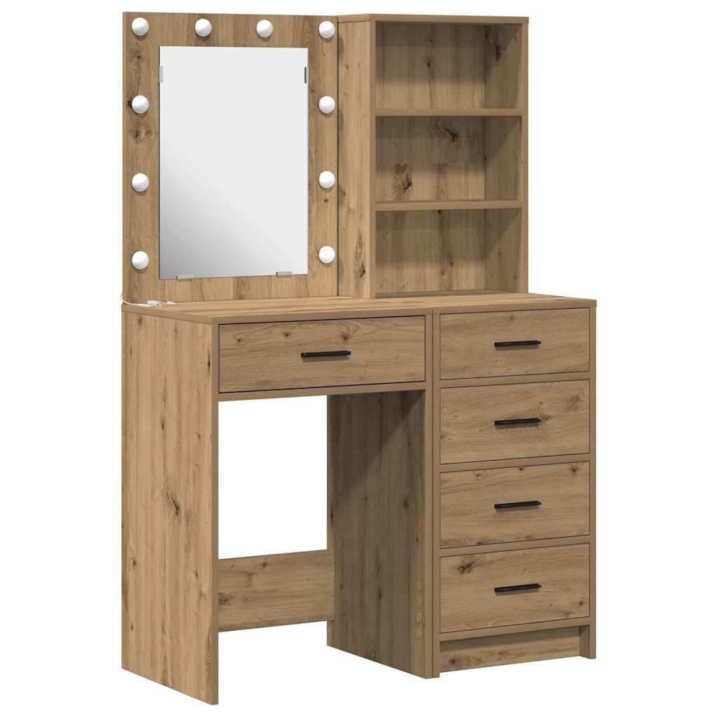 Tavolo Da Trucco Con Cassetto 2 Pcs Marrone 50 X 41 X 135 Cm
