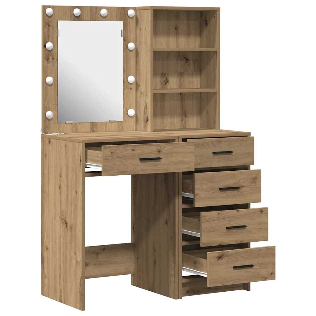 Tavolo Da Trucco Con Cassetto 2 Pcs Marrone 50 X 41 X 135 Cm