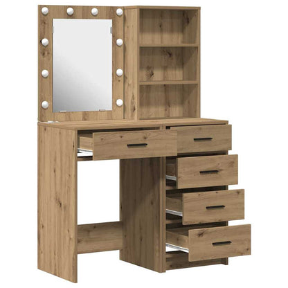 Tavolo Da Trucco Con Cassetto 2 Pcs Marrone 50 X 41 X 135 Cm