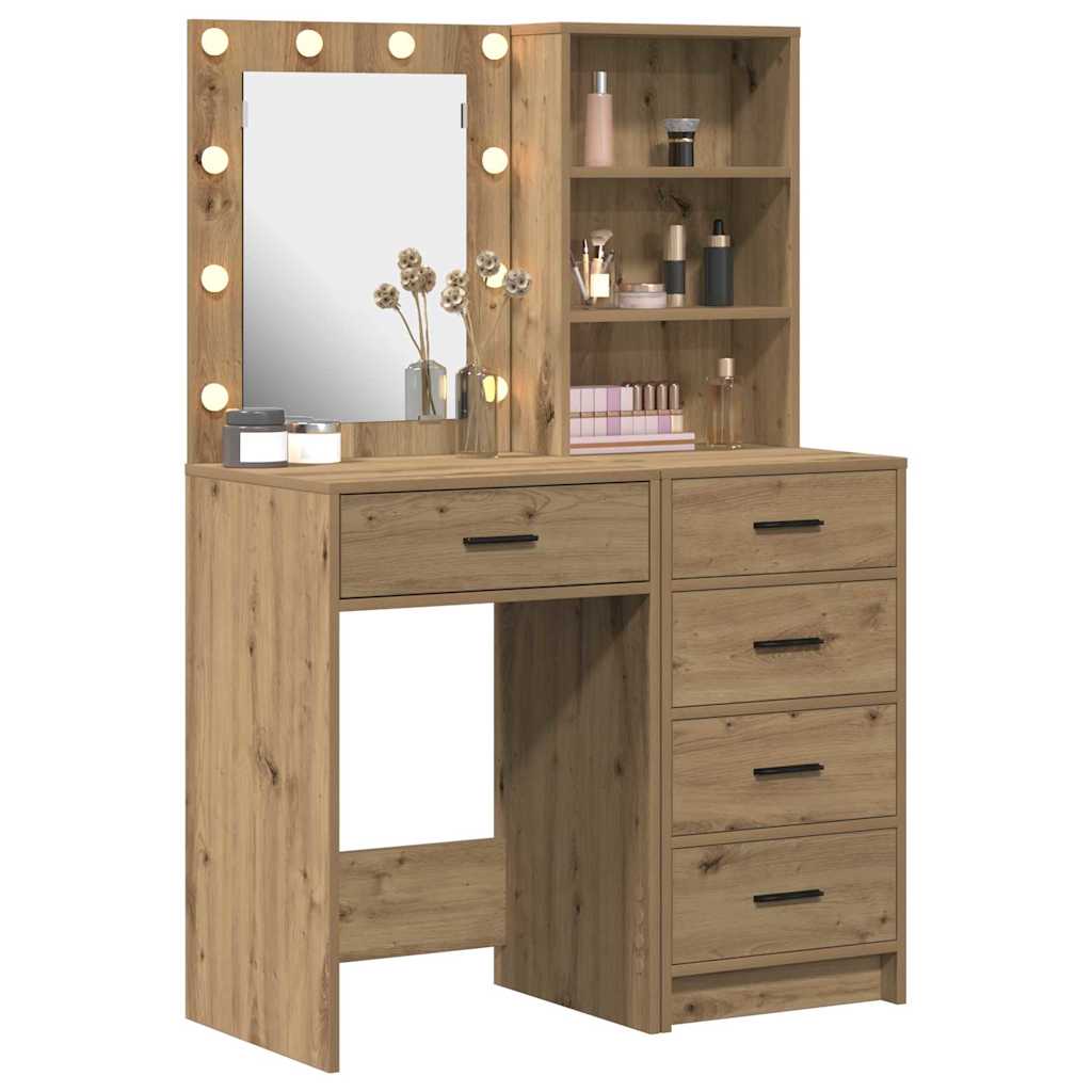 Tavolo Da Trucco Con Cassetto 2 Pcs Marrone 50 X 41 X 135 Cm