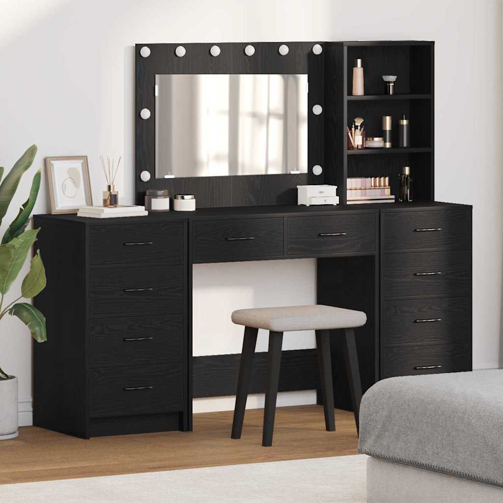 Tavolo Da Trucco 3 Pcs Legno Multistrato