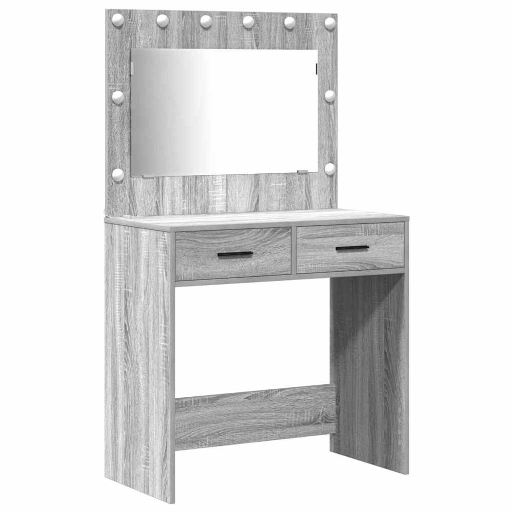 Tavolo Da Trucco 3 Pcs Legno Multistrato