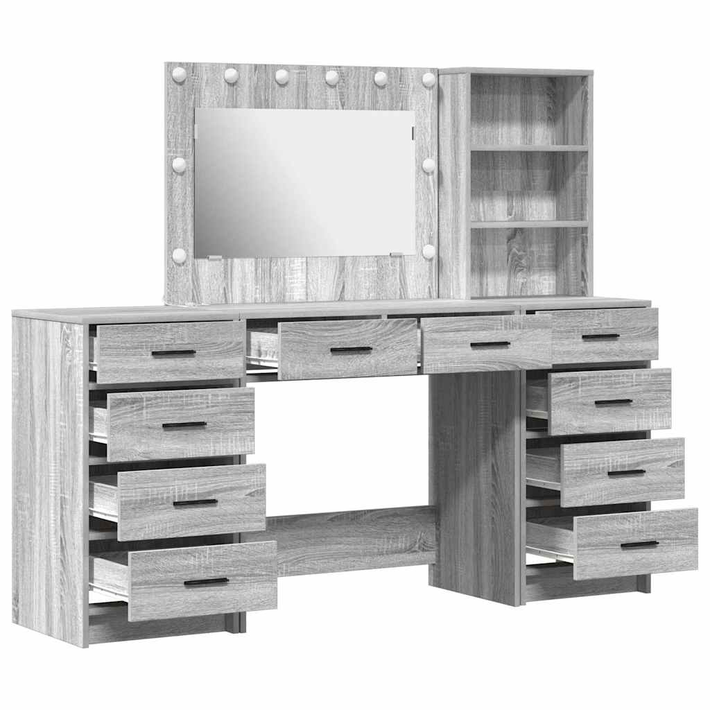Tavolo Da Trucco 3 Pcs Legno Multistrato