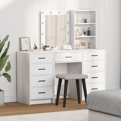 Tavolo Da Trucco Con Cassetto 3 Pcs Marrone Legno Multistrato