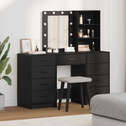 Tavolo Da Trucco Con Cassetto 3 Pcs Marrone Legno Multistrato