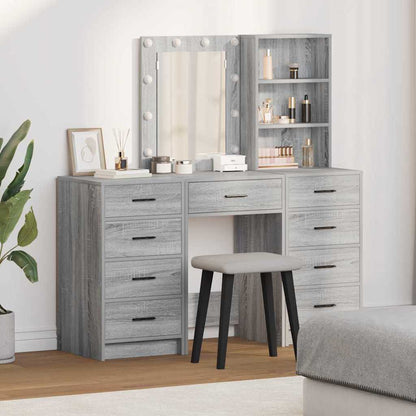 Tavolo Da Trucco Con Cassetto 3 Pcs Marrone Legno Multistrato