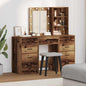 Tavolo Da Trucco Con Cassetto 3 Pcs Marrone Legno Multistrato