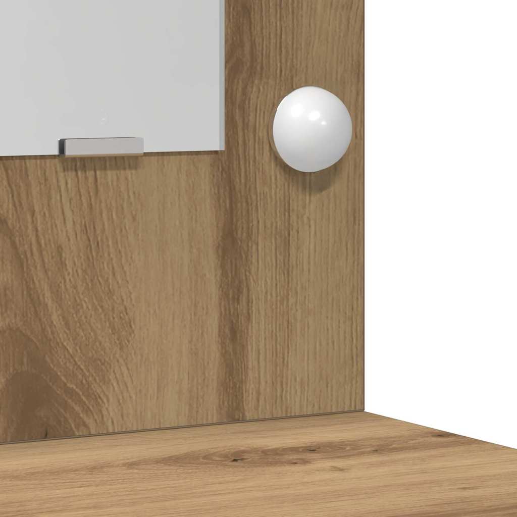 Tavolo Da Trucco Con Cassetto 3 Pcs Marrone Legno Multistrato