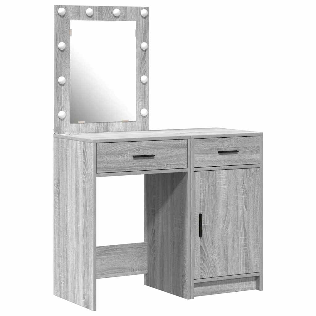 Tavolo Da Trucco Con Cassetto 2 Pcs Grigio 50 X 41 X 135 Cm