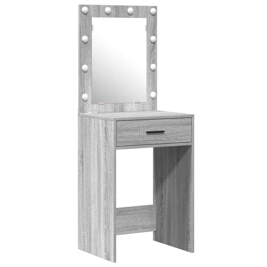 Tavolo Da Trucco Con Cassetto 2 Pcs Grigio 50 X 41 X 135 Cm