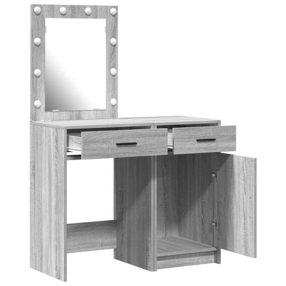 Tavolo Da Trucco Con Cassetto 2 Pcs Grigio 50 X 41 X 135 Cm