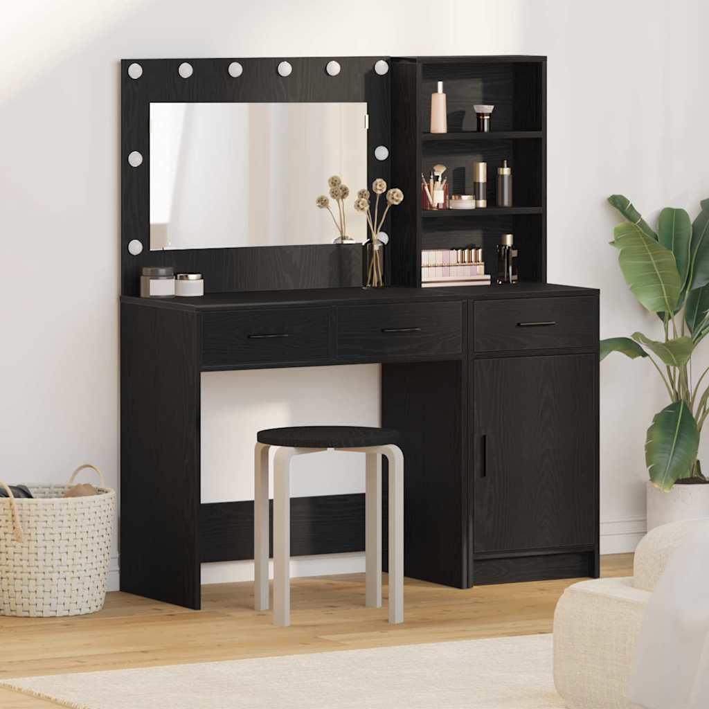 Tavolo Da Trucco Con Cassetto 2 Pcs Marrone Legno Multistrato