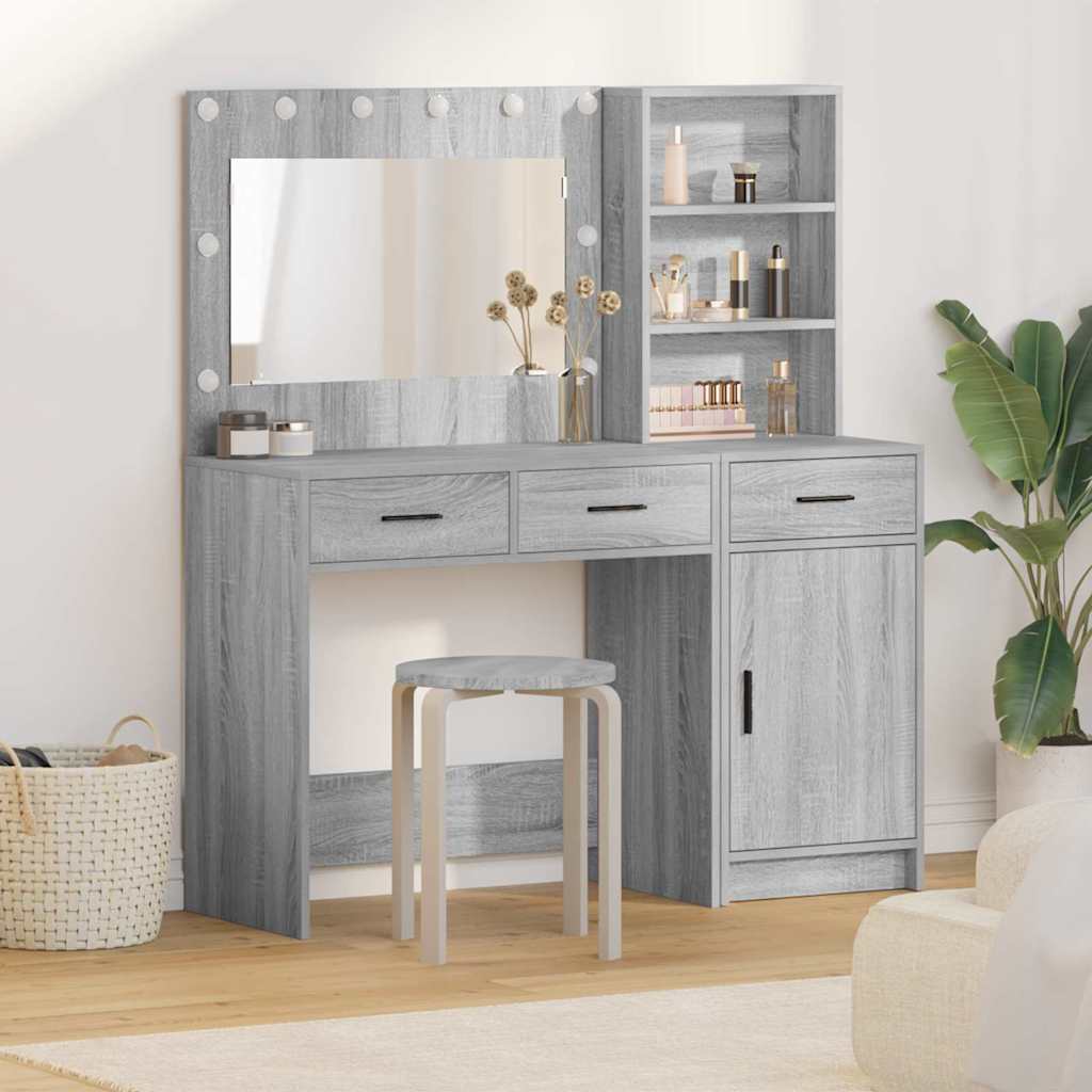 Tavolo Da Trucco Con Cassetto 2 Pcs Marrone Legno Multistrato