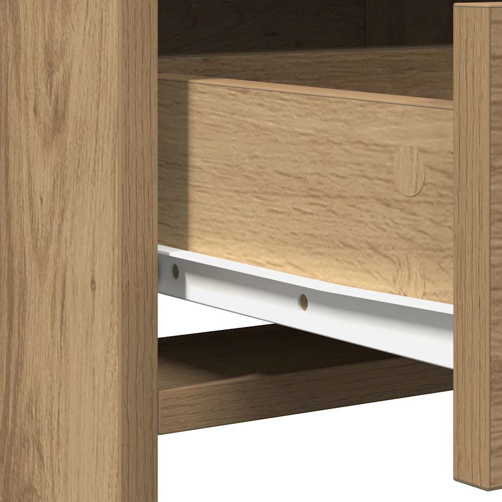 Tavolo Da Trucco Con Cassetto 2 Pcs Marrone Legno Multistrato