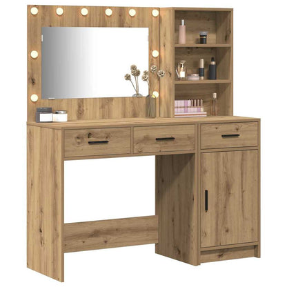 Tavolo Da Trucco Con Cassetto 2 Pcs Marrone Legno Multistrato