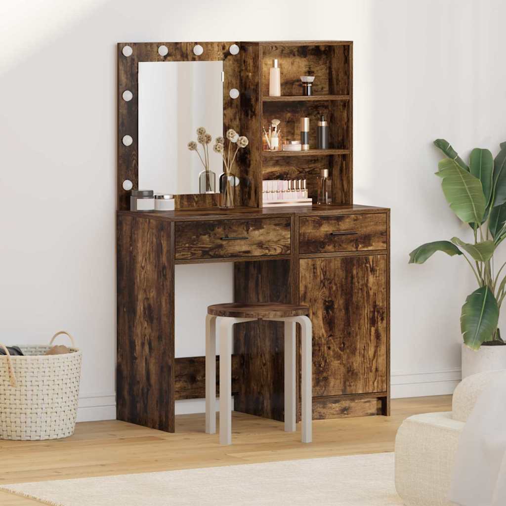 Set Da Tavolo Da Trucco Con Led 2 Pcs
