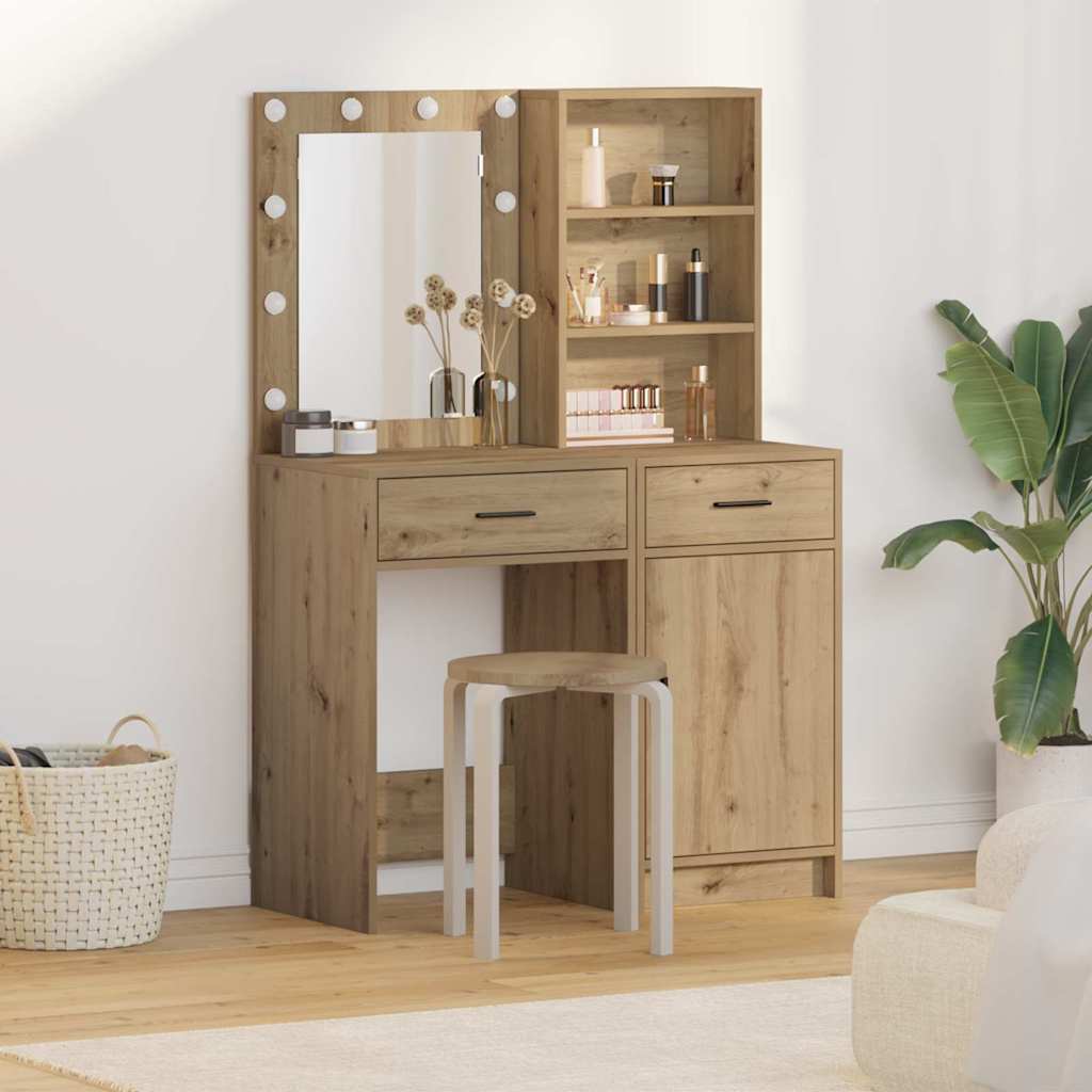 Set Da Tavolo Da Trucco Con Led 2 Pcs