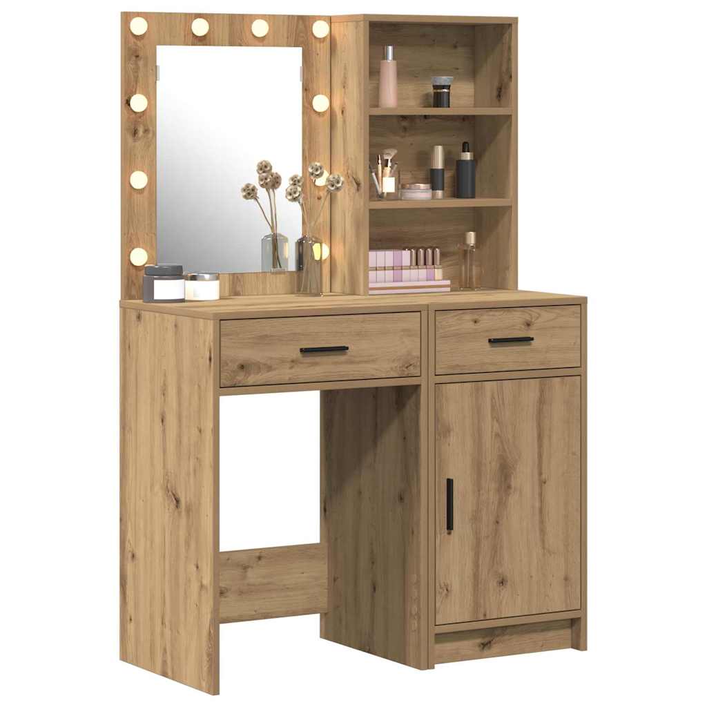 Set Da Tavolo Da Trucco Con Led 2 Pcs