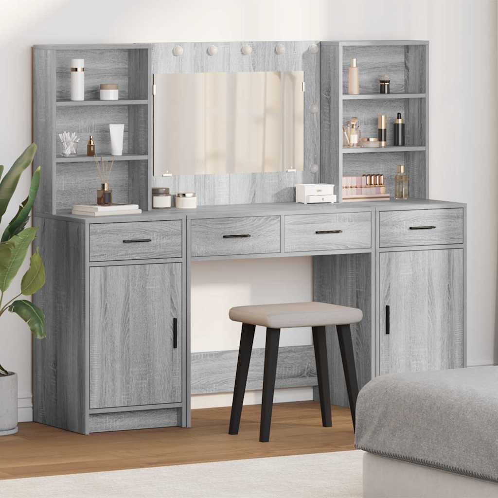 Set Da Tavolo Da Trucco Con Led 3 Pcs