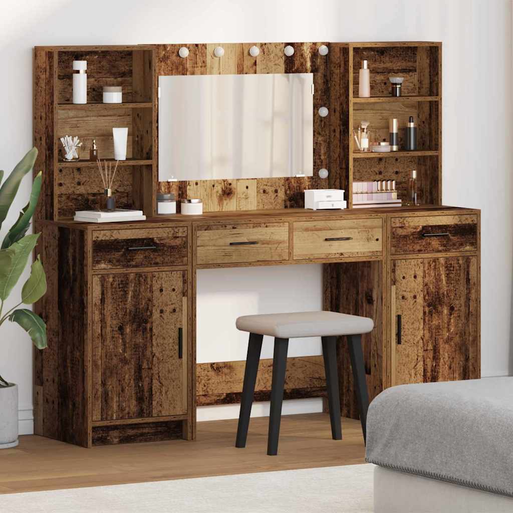 Set Da Tavolo Da Trucco Con Led 3 Pcs