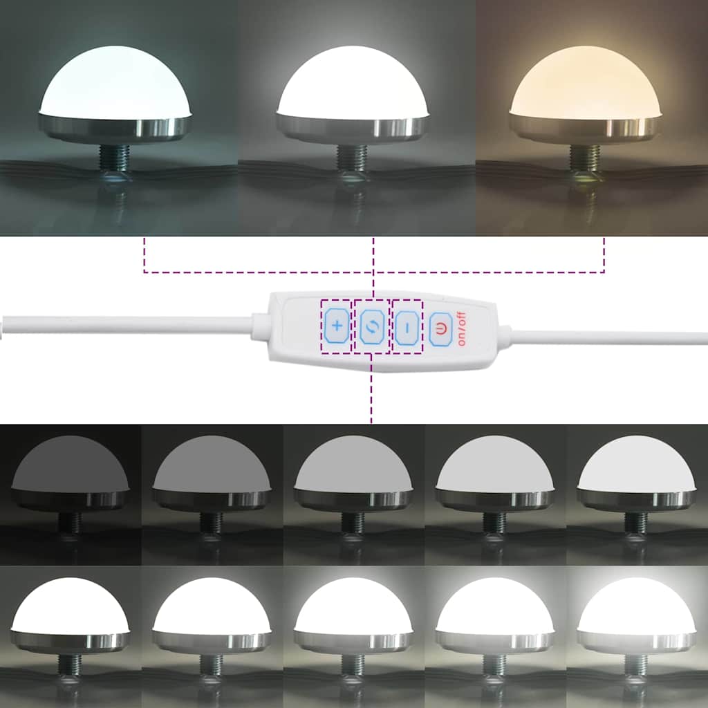 Set Da Tavolo Da Trucco Con Led 3 Pcs