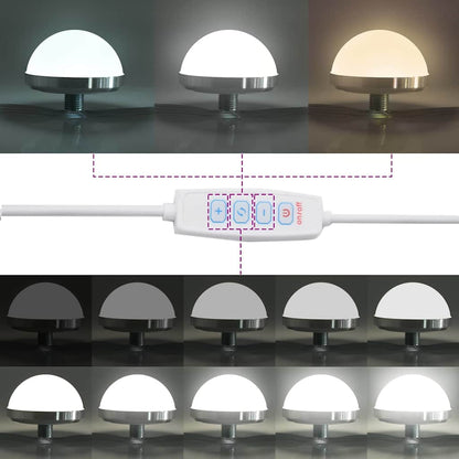 Set Da Tavolo Da Trucco Con Led 3 Pcs