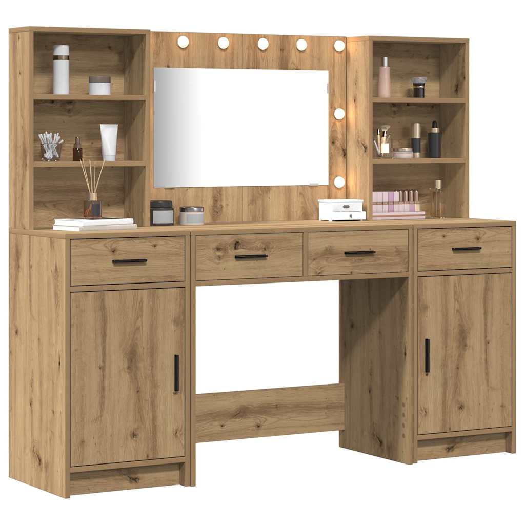 Set Da Tavolo Da Trucco Con Led 3 Pcs