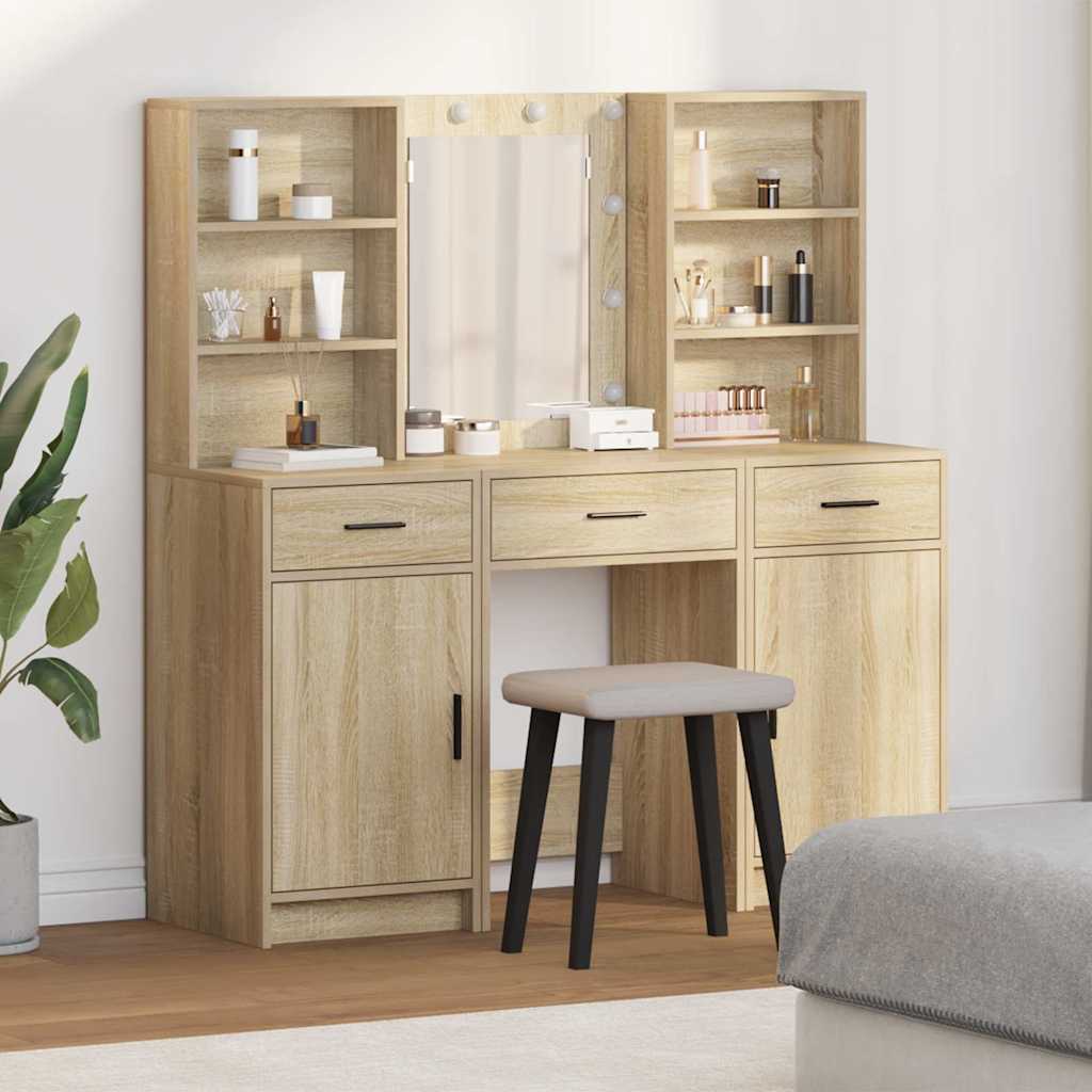 Set Da Tavolo Da Trucco Con Led 3 Pcs