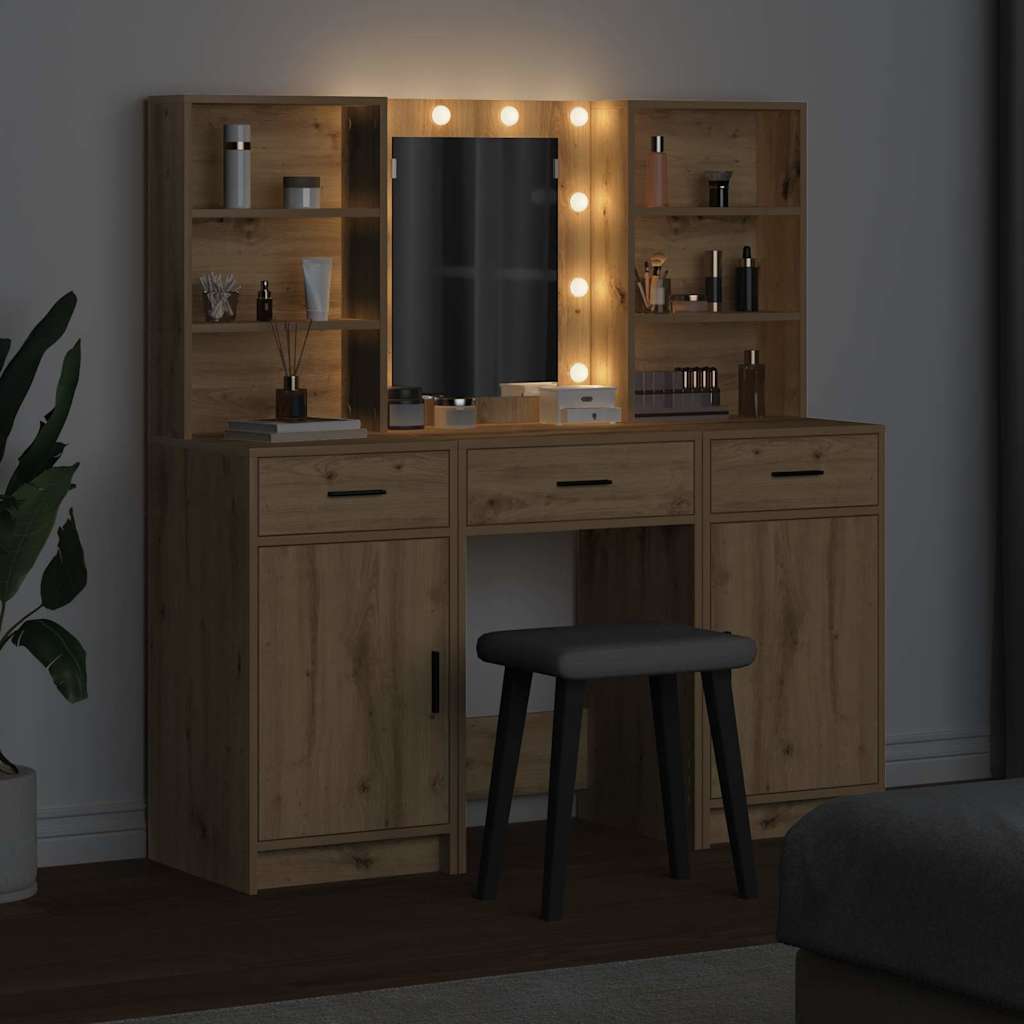 Set Da Tavolo Da Trucco Con Led 3 Pcs