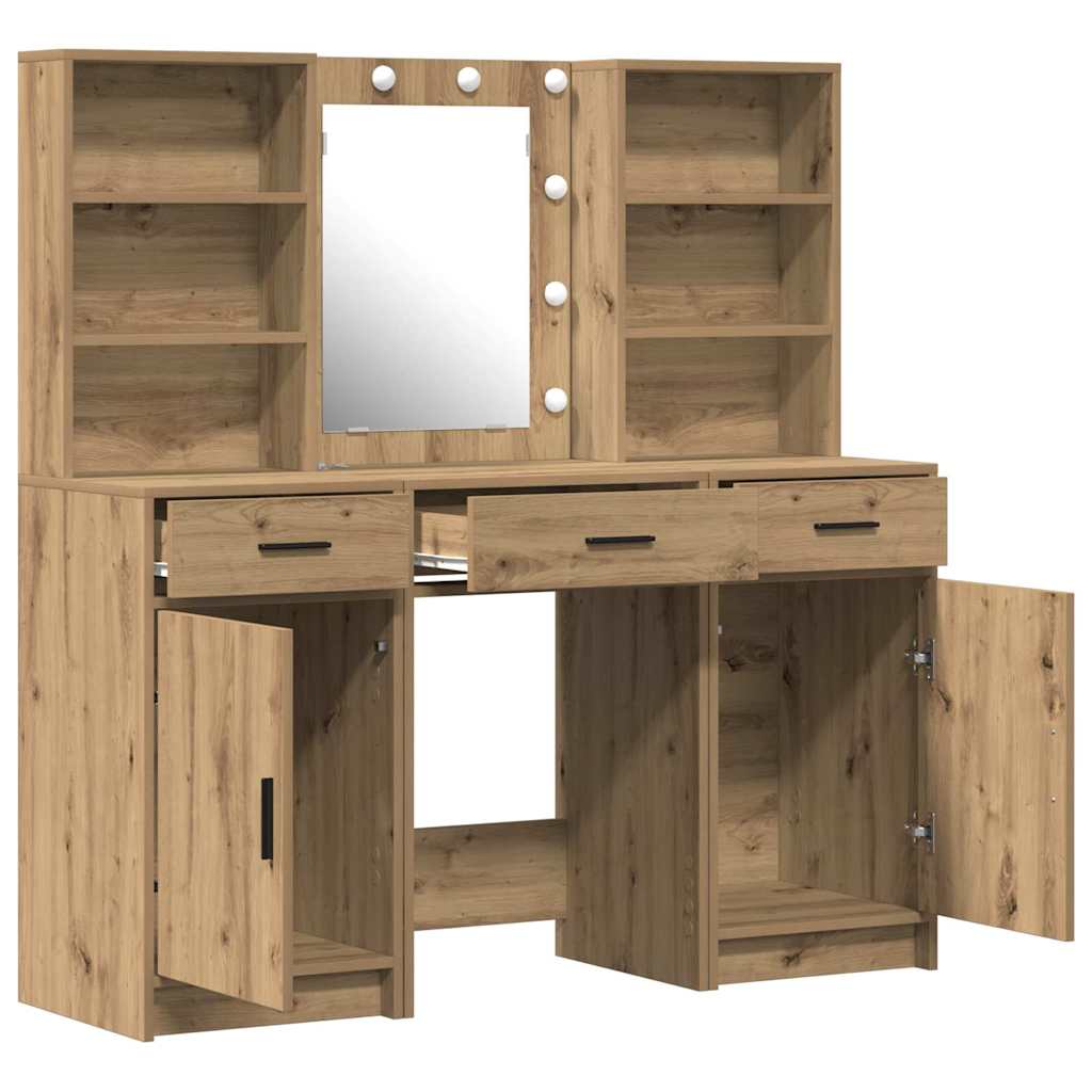 Set Da Tavolo Da Trucco Con Led 3 Pcs