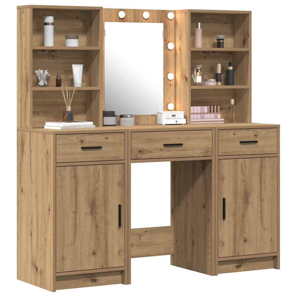 Set Da Tavolo Da Trucco Con Led 3 Pcs