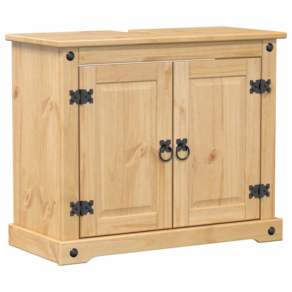 Set Mobili Da Bagno 2 Pz Corona In Legno Massello Di Pino