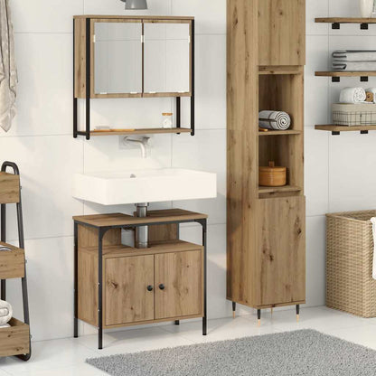Set Mobili Da Bagno 2 Pz In Legno Multistrato