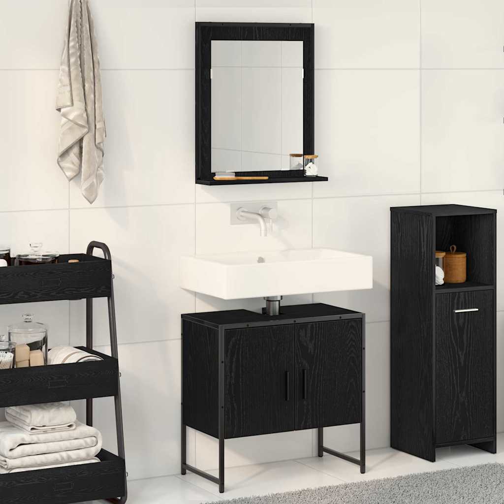 Set Mobili Da Bagno 2 Pz In Legno Multistrato