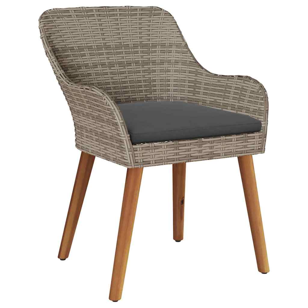 Sedia Da Giardino 2 Pcs Nero 62,5 X 55 X 82 Cm Polyrattan