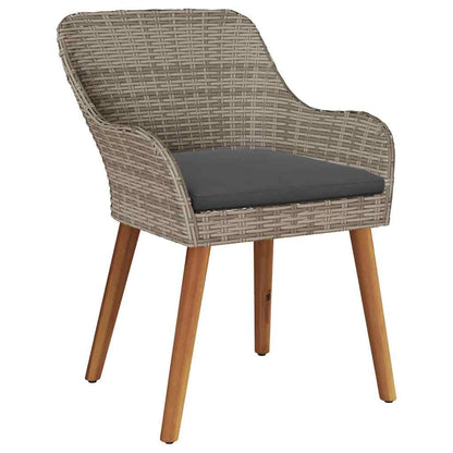 Sedia Da Giardino 2 Pcs Nero 62,5 X 55 X 82 Cm Polyrattan