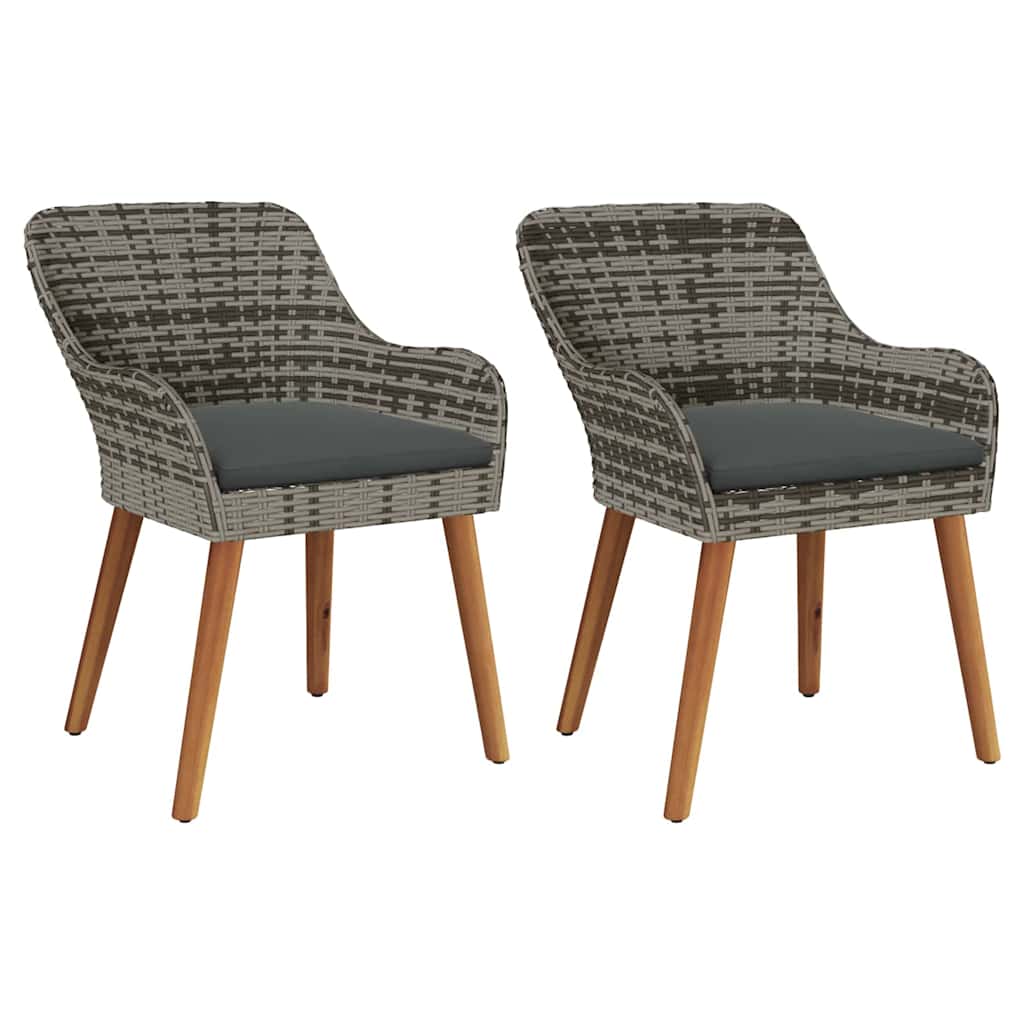 Sedia Da Giardino 2 Pcs 62,5 X 55 X 82 Cm Polyrattan