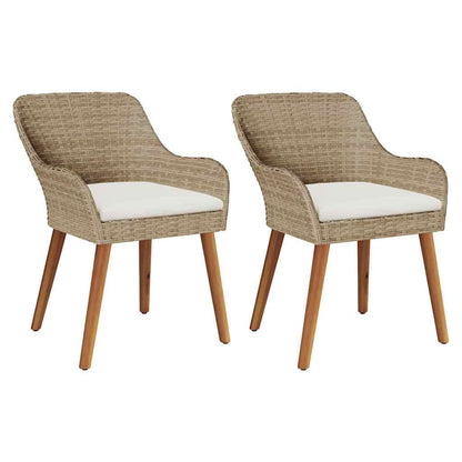Sedia Da Giardino 2 Pcs 62,5 X 55 X 82 Cm Polyrattan