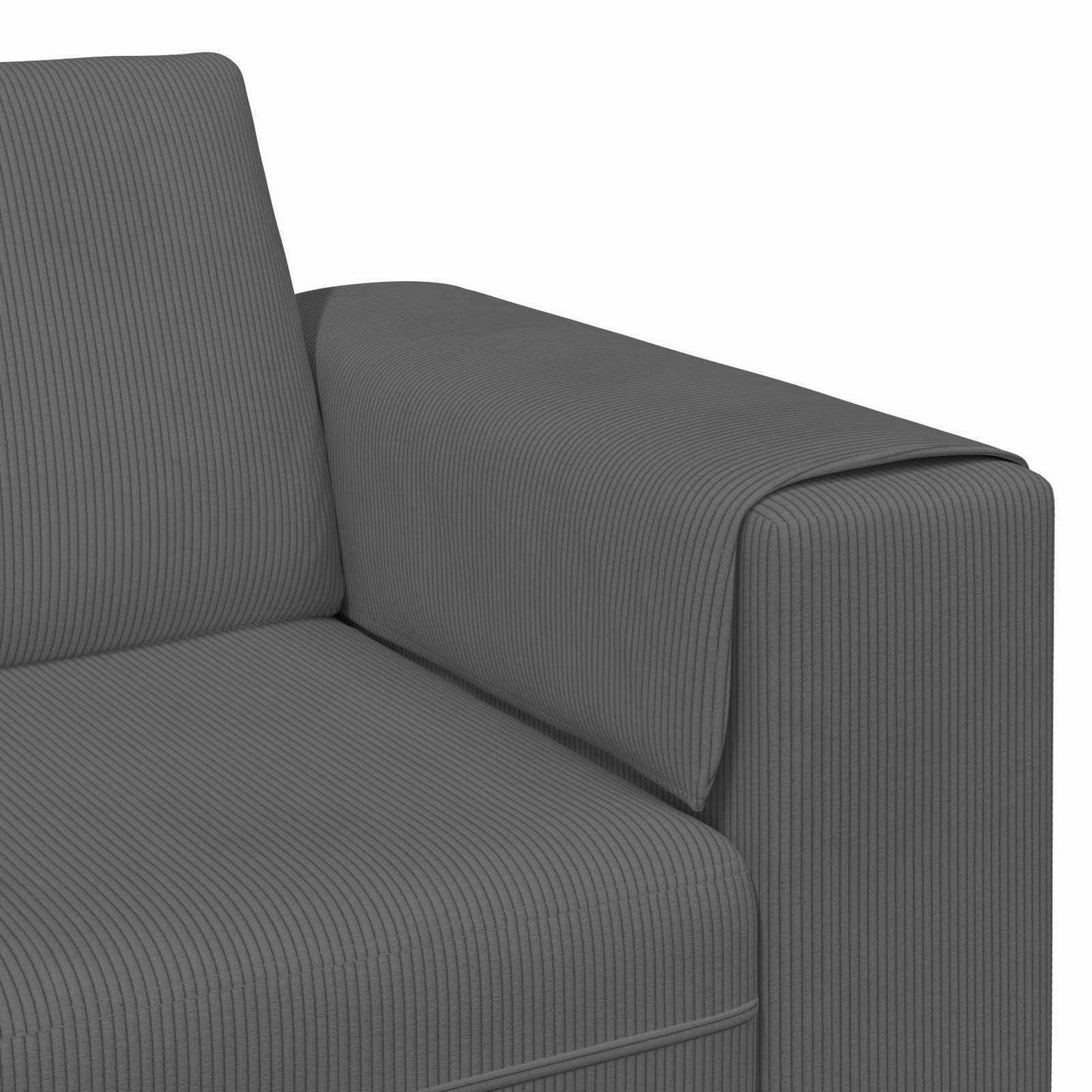 Divano 250 X 188 X 76 Cm Tessuto In Cords
