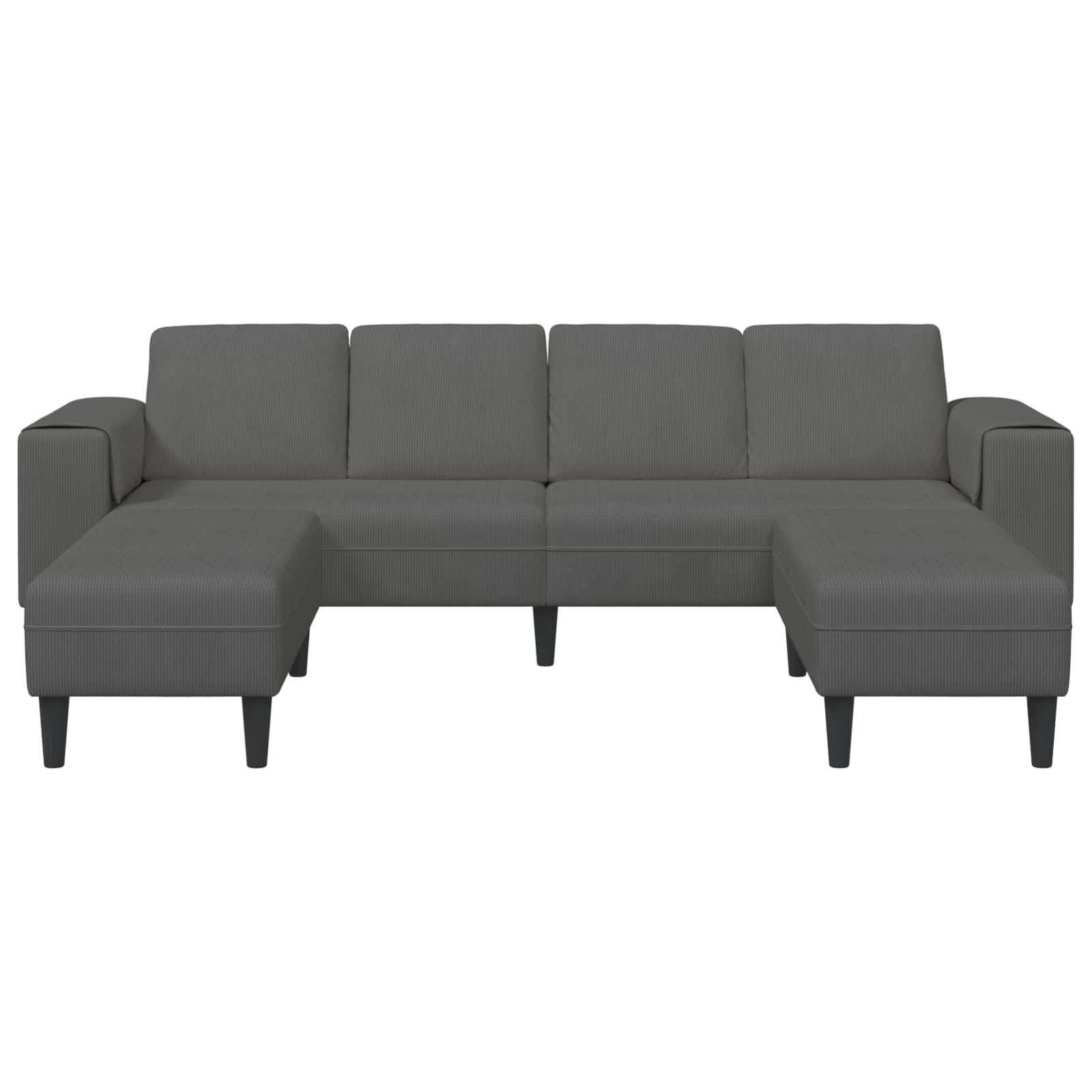 Divano 250 X 188 X 76 Cm Tessuto In Cords
