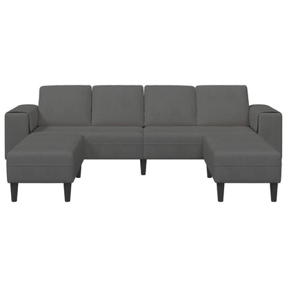 Divano 250 X 188 X 76 Cm Tessuto In Cords
