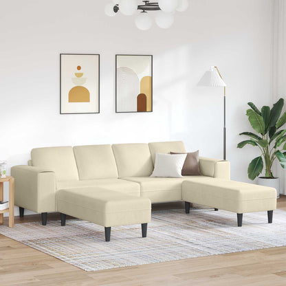 Divano 250 X 188 X 76 Cm Tessuto In Cords