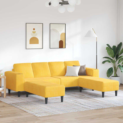Divano 250 X 188 X 76 Cm Tessuto In Cords