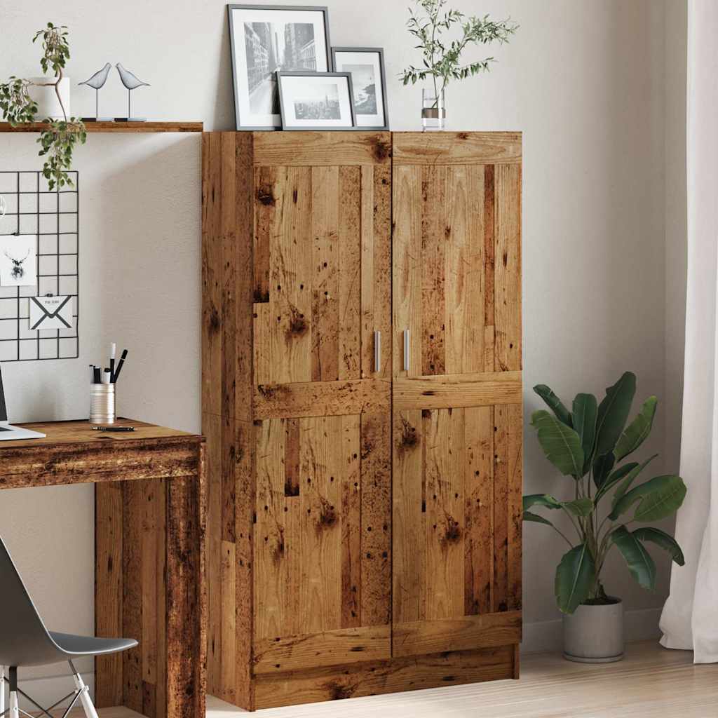 Libreria Legno Antico 82,5X30,5X150 Cm In Legno Multistrato Bianco
